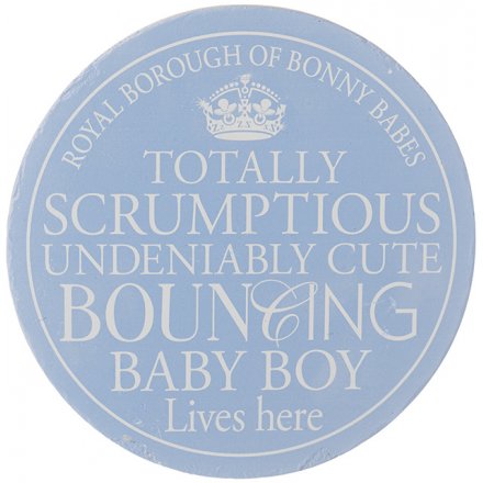 Scrumptious Baby Boy Plaque