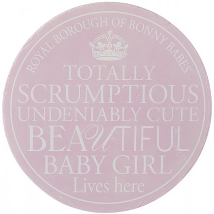 Scrumptious Baby Girl Plaque