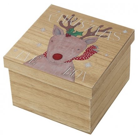 Christmas Eve Wooden Box 