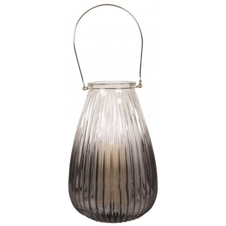 Ombre Glass Lantern, 34cm