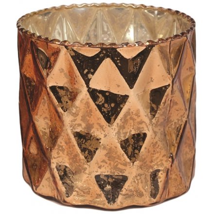 Copper Candle Holder, 10cm