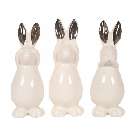 White Ceramic Rabbits, 3a