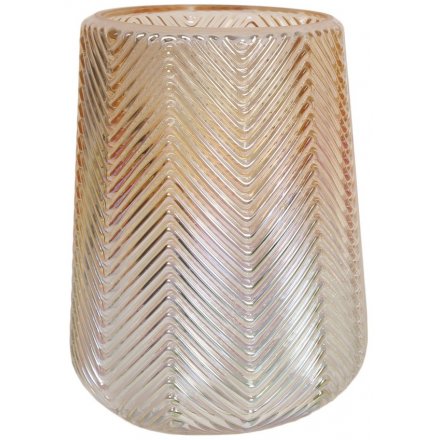 Amber Lustre Vase, 27cm