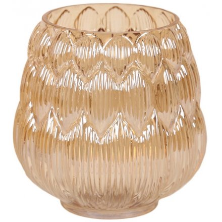 Gold Hurricane Vase, 15cm