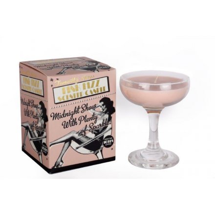 Pink Fizz Cocktail Candle
