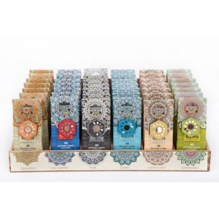 Scented Incense Cones With Holder