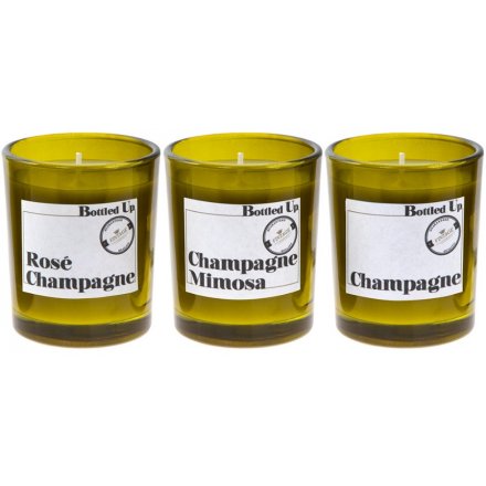  Let the tasty smell of a freshly poured Fizzy Champagne seep into your home spaces with this stylish assortment of vint