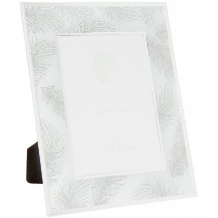Glittered Feather 5x7 Photo Frame 