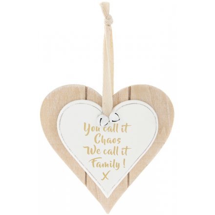 Double Heart Hanging Plaque - Chaos