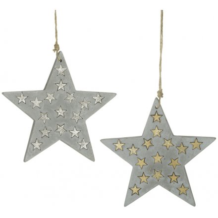 Cement Large Star Mix Gold/silver