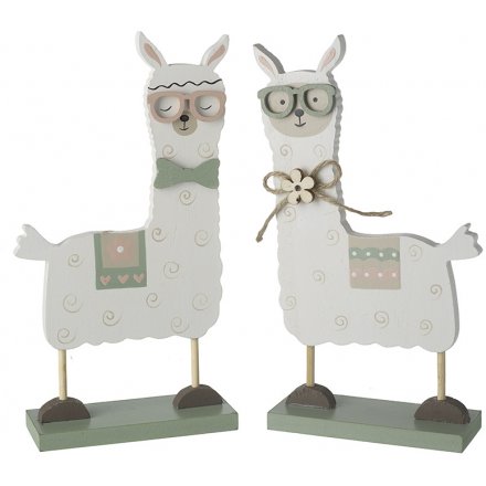 Wooden Llamma With Glasses, 2a