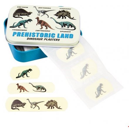 A pack of 30 latex free dinosaur plasters for brave kids with cuts and scrapes. 