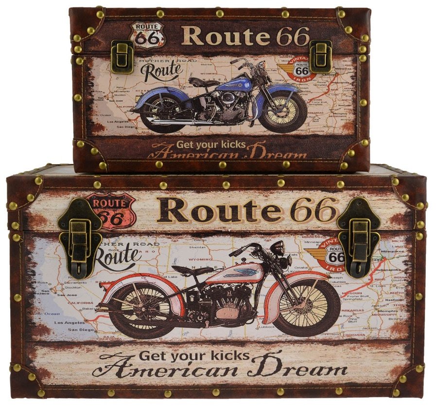 Route 66 Set Of Storage Trunks 