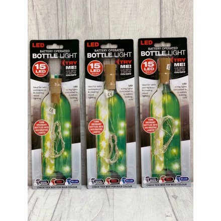Turn ordinary bottles into decorative lights! Ideal for table centrepieces and for creating mood lighting.
