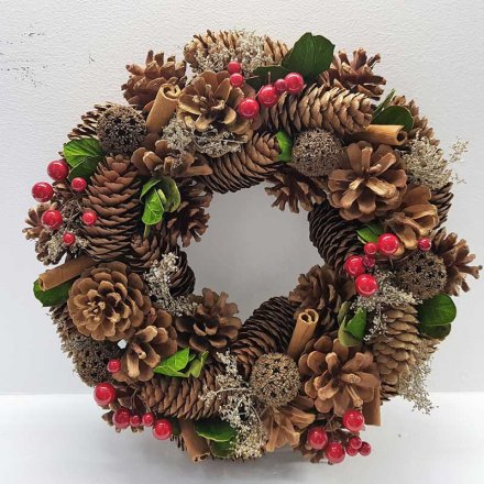 Berry and Flower Wreath, 30cm