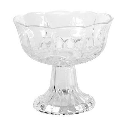 Footed Bowl With Embossed Decal 