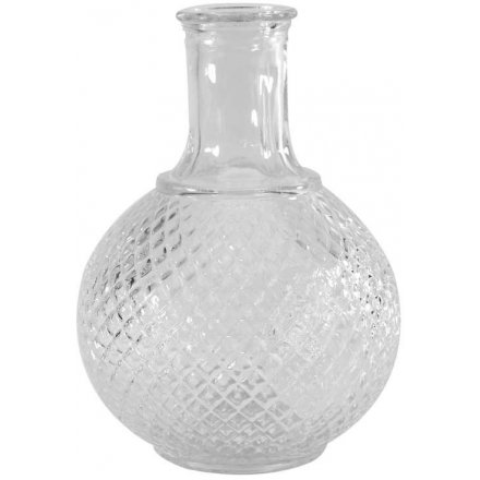 Diagonal Design Vase, 18cm