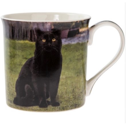 Black Cat Fine China Mug