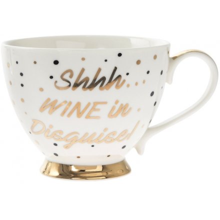 Wine In Disguise Footed Mug 