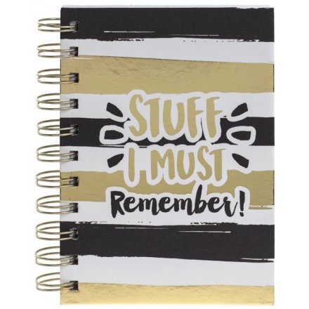 Stuff I Must Remember Notebook