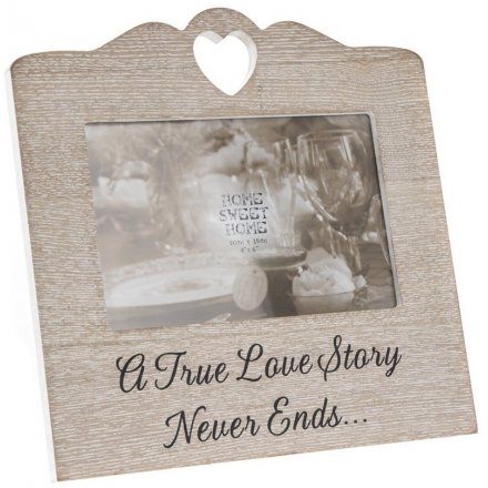 Rustic Wooden Sentiments Frame - True Love Story