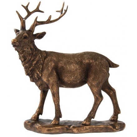 Reflections Bronzed Stag, 21cm