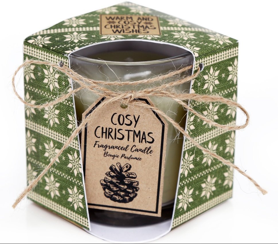 XMSA0034 / Festive Green Pine Candle 43767 Christmas / Candles and