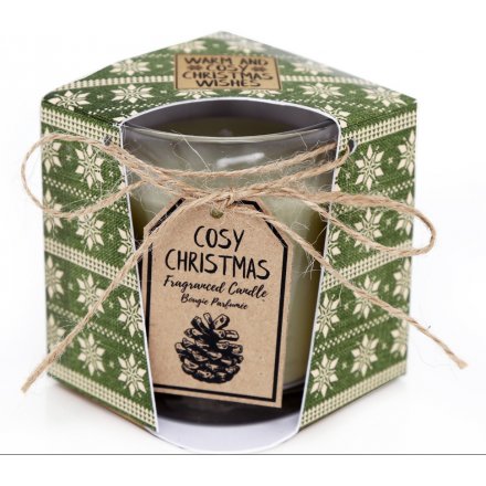 Festive Green Pine Candle