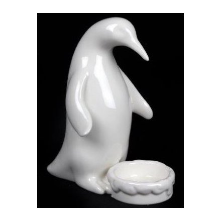 Gloss White Penguin Tlight Holder