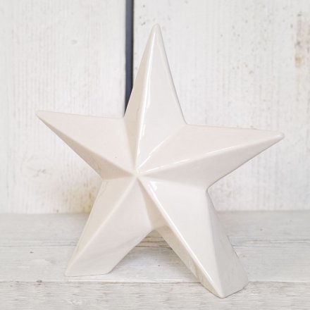 White Porcelain Star, 20cm
