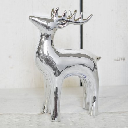 Silver Reindeer, 12cm