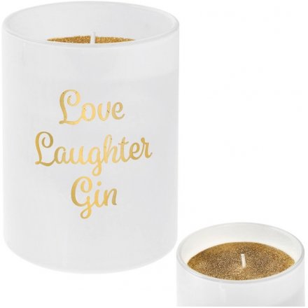Love Laughter Gin Candle