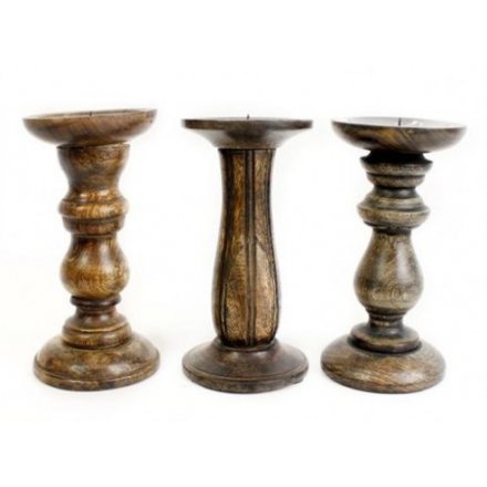 Wooden Candle Holders, 3a