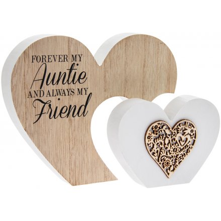 'Forever My Aunt' Natural Toned Heart Block 