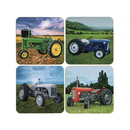 Set of 4 Tractor Coasters