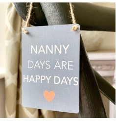  A Sweet and simple hanging metal sign featuring a sentimental quote