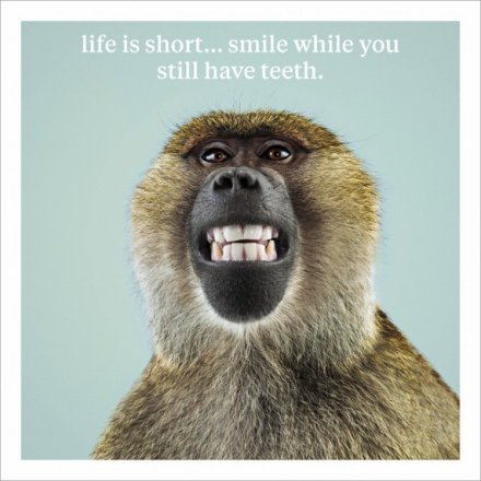 Smile With Teeth Greeting Card