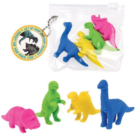 Dinosaur Erasers, Set of 4