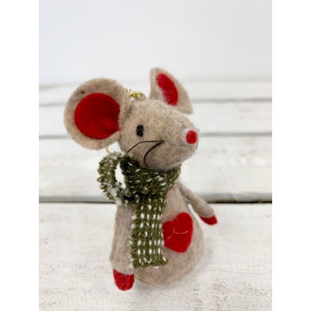 Hanging Mouse With Scarf 
