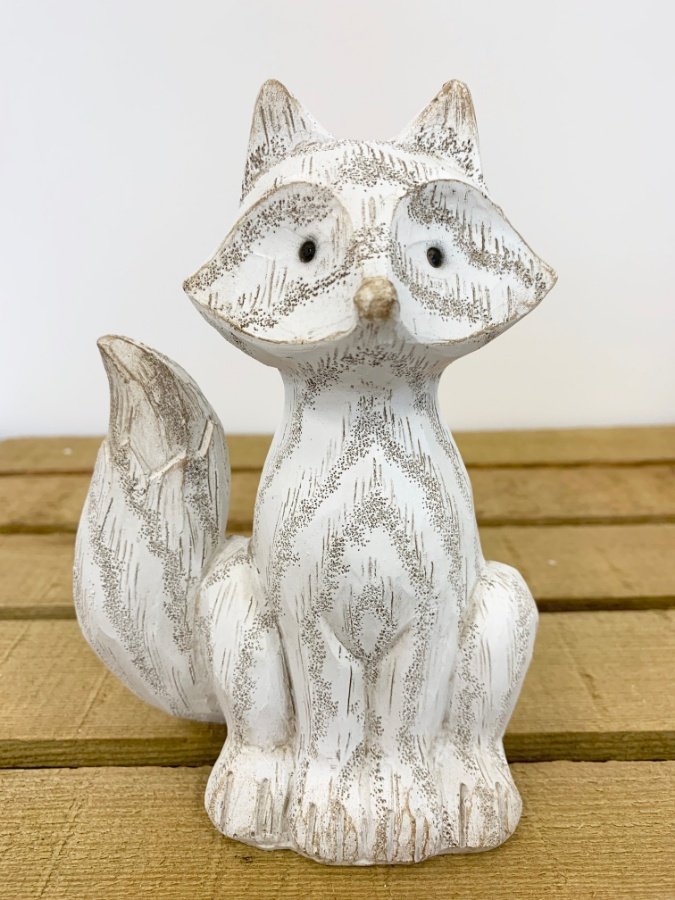 Large White Resin Fox | 44128 | Christmas / Standing Decorations