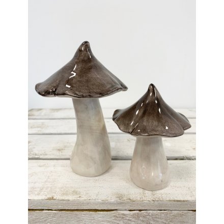 Small Ceramic Capped Mushroom | 44141 | Christmas / Standing