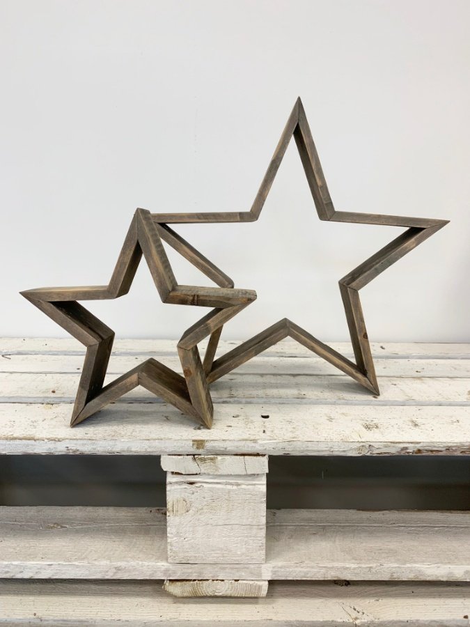 Wooden Cut Out Star, 36cm | 44192 | Christmas / Standing Decorations