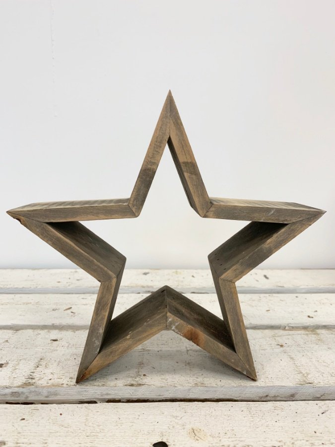 Wooden Cut Out Star, 23cm 44193 Christmas / Standing Decorations