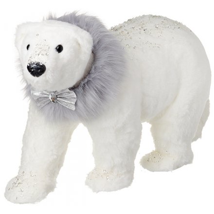 Glitter Polar Bear Ornament 52cm