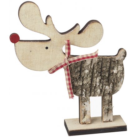 Wooden Birch Mouse Decoration 