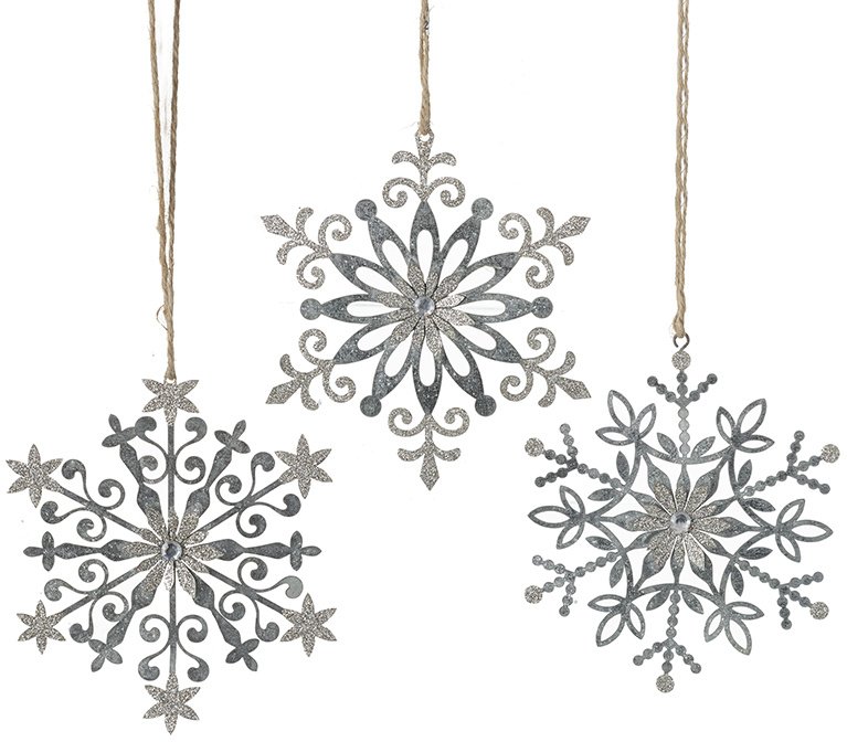 FFX1564 / Assorted Hanging Snowflake Decorations 44321 Christmas