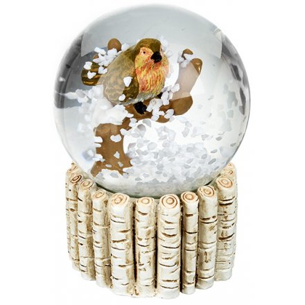 Winter Robin Mini Snow Globe 