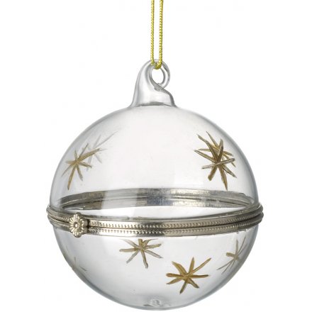 Clear Glass Opening Bauble 