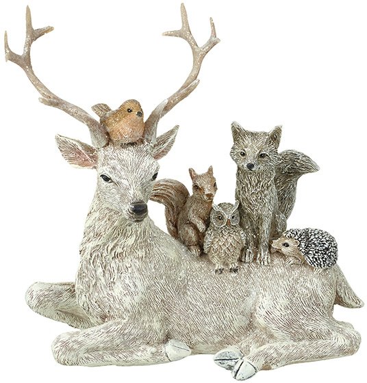 KCC911 / Wintered Woodland Stag Ornament 44378 Christmas