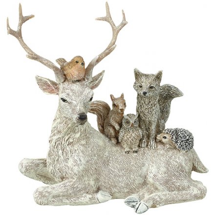 Wintered Woodland Stag Ornament 